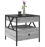 VidaXL Salontafel met Infinity LED 50x50x51 cm grijs sonoma eikenkleur
