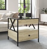 VidaXL Salontafel met Infinity LED 50x50x51 cm sonoma eikenkleurig