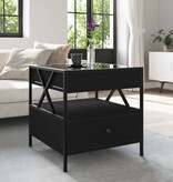 VidaXL Salontafel met Infinity LED 50x50x51 cm zwart