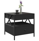 VidaXL Salontafel met Infinity LED 50x50x51 cm zwart
