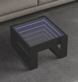 VidaXL Salontafel met Infinity LED 50x53x30 cm zwart