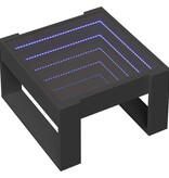 VidaXL Salontafel met Infinity LED 50x53x30 cm zwart