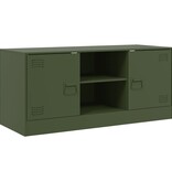 VidaXL Tv-meubel 99x39x44 cm staal olijfgroen