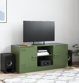 VidaXL Tv-meubel 99x39x44 cm staal olijfgroen
