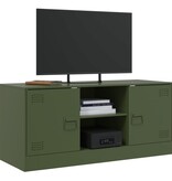 VidaXL Tv-meubel 99x39x44 cm staal olijfgroen