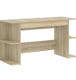 VidaXL Bureau 140x50x75 cm bewerkt hout sonoma eikenkleurig