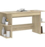 VidaXL Bureau 140x50x75 cm bewerkt hout sonoma eikenkleurig