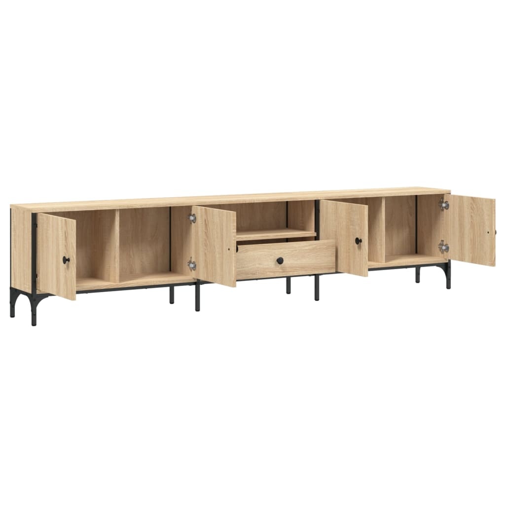 VidaXL Tv-meubel met lade 200x25x44 cm bewerkt hout sonoma eikenkleur