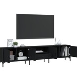 VidaXL Tv-meubel met lade 200x25x44 cm bewerkt hout zwart
