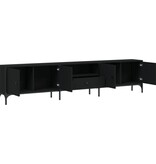 VidaXL Tv-meubel met lade 200x25x44 cm bewerkt hout zwart
