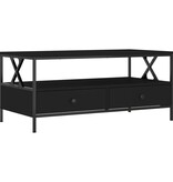 VidaXL Salontafel 100x51x45 cm bewerkt hout zwart