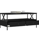 VidaXL Salontafel 100x51x45 cm bewerkt hout zwart