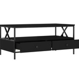 VidaXL Salontafel 100x51x45 cm bewerkt hout zwart