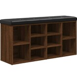 VidaXL Schoenenbank 102x32x50 cm bewerkt hout bruin eikenkleur
