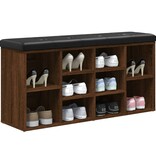 VidaXL Schoenenbank 102x32x50 cm bewerkt hout bruin eikenkleur