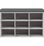 VidaXL Schoenenbank 82x32x50 cm bewerkt hout grijs sonoma eikenkleurig