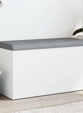 VidaXL Opbergbankje 82x42x45 cm bewerkt hout wit