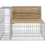 VidaXL Tuinbank schanskorfontwerp 92x71x65,5 cm geïmpregneerd hout