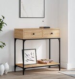 VidaXL Wandtafel 75x34,5x75 cm bewerkt hout sonoma eikenkleurig