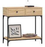 VidaXL Wandtafel 75x34,5x75 cm bewerkt hout sonoma eikenkleurig