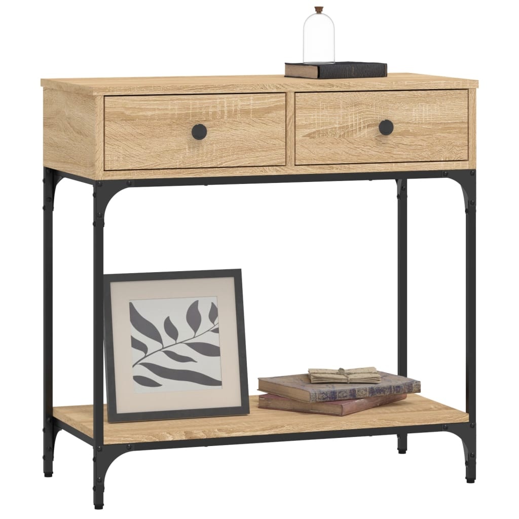VidaXL Wandtafel 75x34,5x75 cm bewerkt hout sonoma eikenkleurig
