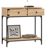 VidaXL Wandtafel 75x34,5x75 cm bewerkt hout sonoma eikenkleurig