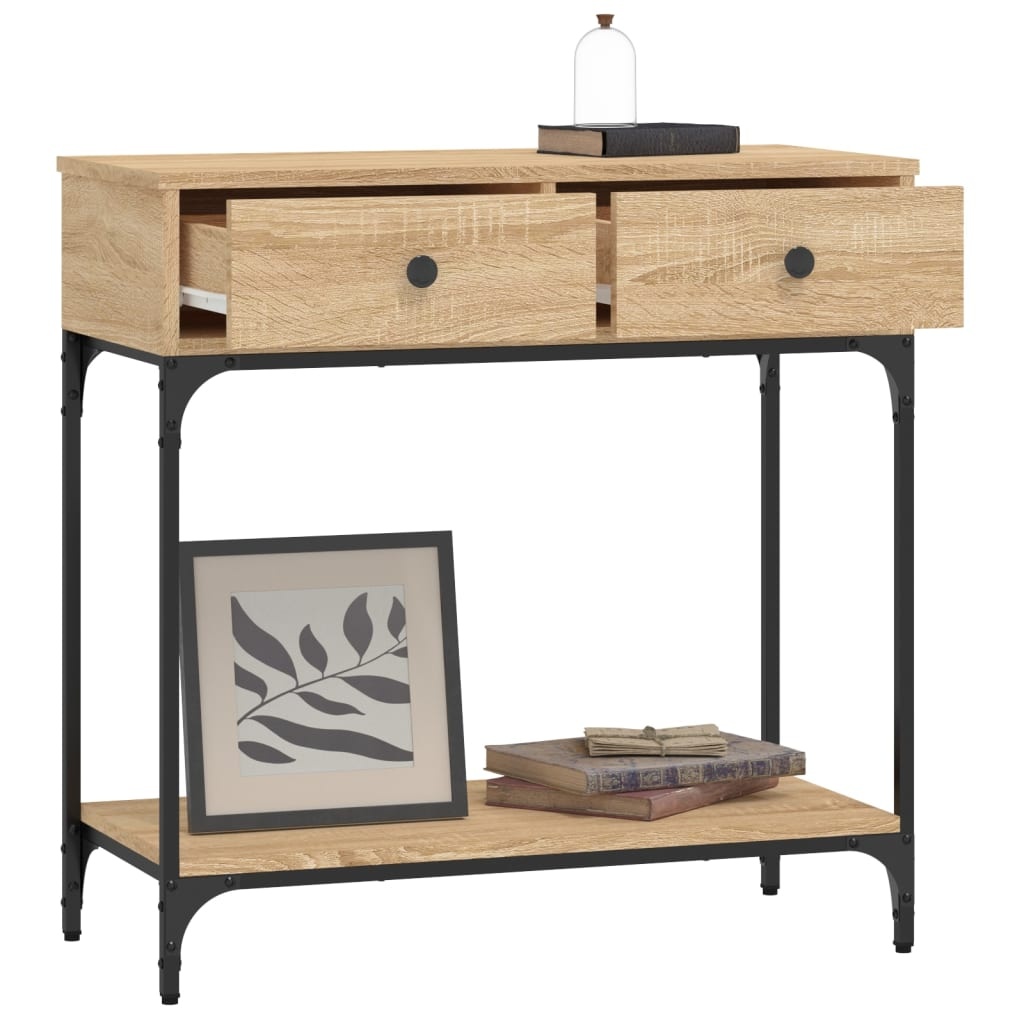 VidaXL Wandtafel 75x34,5x75 cm bewerkt hout sonoma eikenkleurig