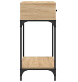 VidaXL Wandtafel 75x34,5x75 cm bewerkt hout sonoma eikenkleurig