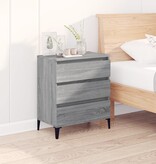 VidaXL Dressoir 60x30x75 cm bewerkt hout grijs sonoma eikenkleurig