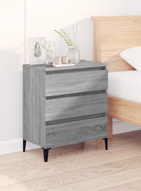 VidaXL Dressoir 60x30x75 cm bewerkt hout grijs sonoma eikenkleurig