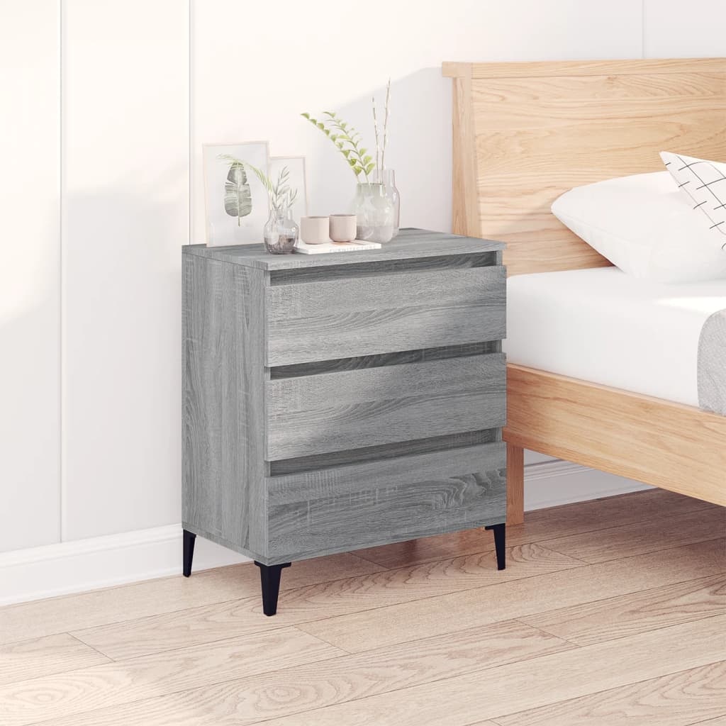 VidaXL Dressoir 60x30x75 cm bewerkt hout grijs sonoma eikenkleurig
