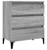 VidaXL Dressoir 60x30x75 cm bewerkt hout grijs sonoma eikenkleurig