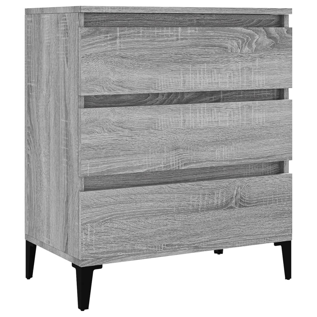 VidaXL Dressoir 60x30x75 cm bewerkt hout grijs sonoma eikenkleurig
