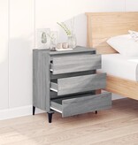 VidaXL Dressoir 60x30x75 cm bewerkt hout grijs sonoma eikenkleurig