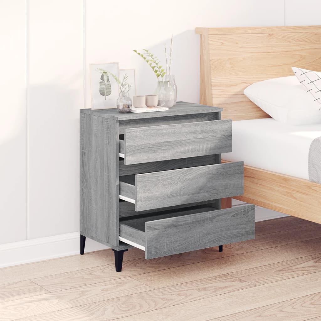 VidaXL Dressoir 60x30x75 cm bewerkt hout grijs sonoma eikenkleurig