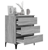 VidaXL Dressoir 60x30x75 cm bewerkt hout grijs sonoma eikenkleurig