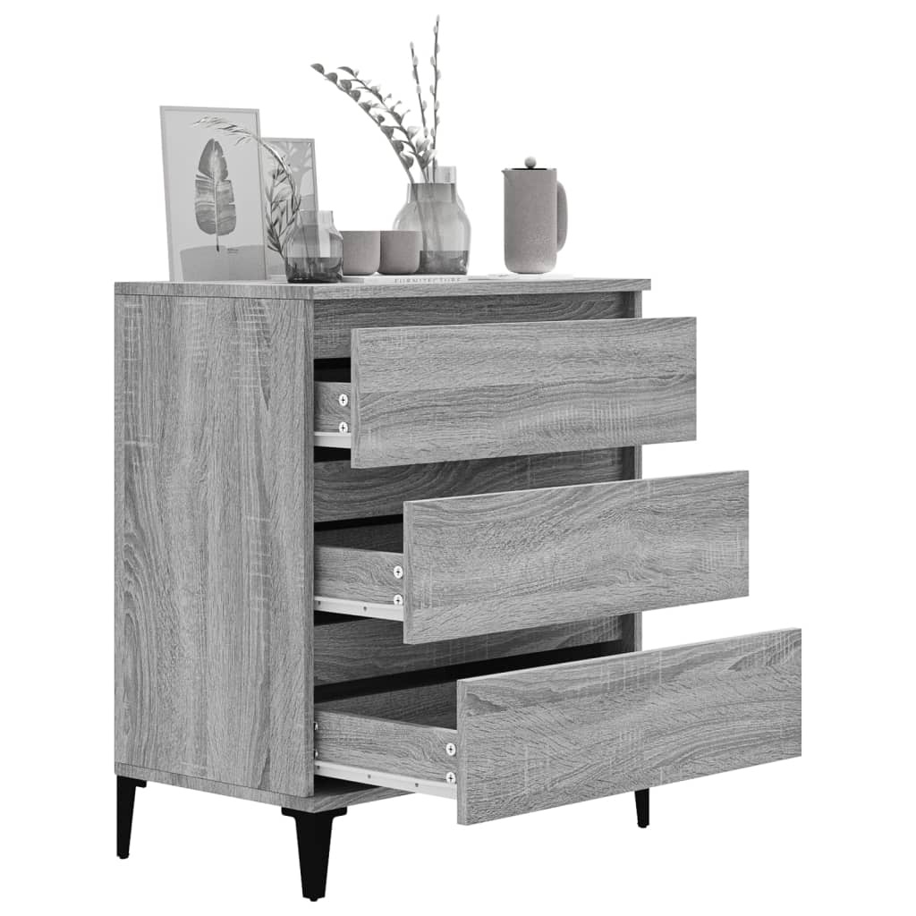VidaXL Dressoir 60x30x75 cm bewerkt hout grijs sonoma eikenkleurig