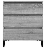 VidaXL Dressoir 60x30x75 cm bewerkt hout grijs sonoma eikenkleurig