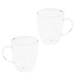 VidaXL Cappuccinoglazenset 2-delig 270 ml transparant