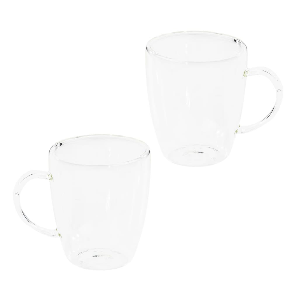 VidaXL Cappuccinoglazenset 2-delig 270 ml transparant