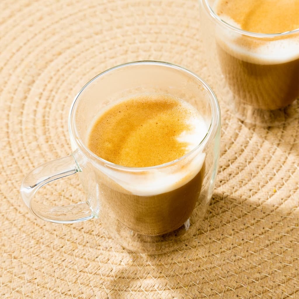 VidaXL Cappuccinoglazenset 2-delig 270 ml transparant
