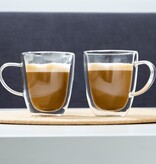 VidaXL Cappuccinoglazenset 2-delig 270 ml transparant
