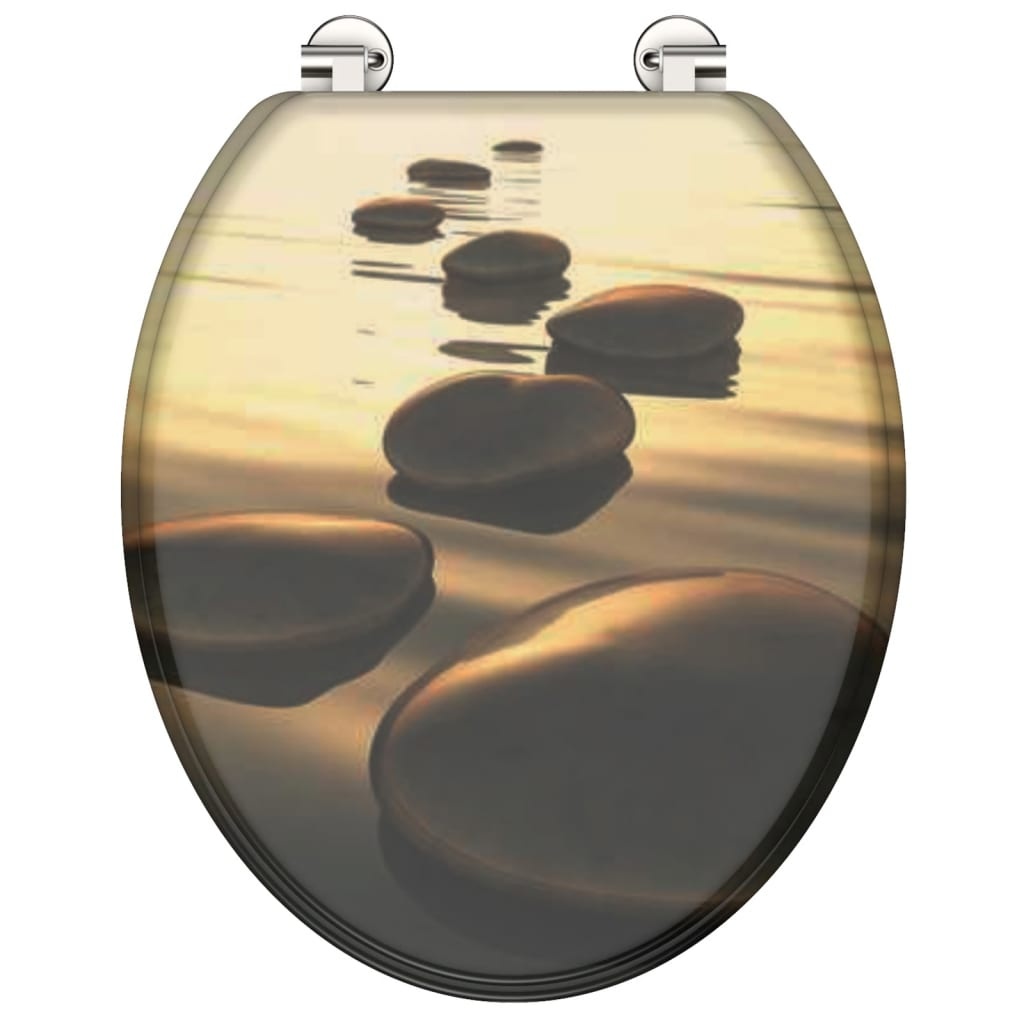 VidaXL Toiletbril SEA STONE MDF