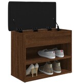 VidaXL Schoenenbankje 62x32x50 cm bewerkt hout bruin eikenkleur