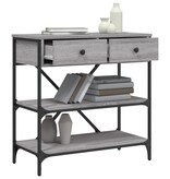 VidaXL Wandtafel 75x34,5x75 cm bewerkt hout grijs sonoma eikenkleurig