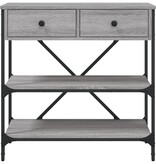 VidaXL Wandtafel 75x34,5x75 cm bewerkt hout grijs sonoma eikenkleurig