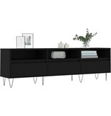 VidaXL Tv-meubel 150x30x44,5 cm bewerkt hout zwart