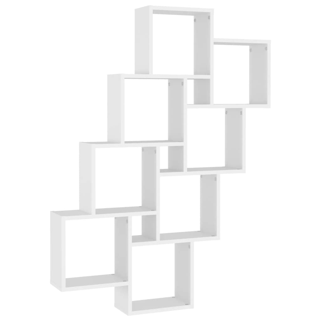 VidaXL Wandschap kubus 90x15x119 cm bewerkt hout wit