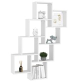 VidaXL Wandschap kubus 90x15x119 cm bewerkt hout wit