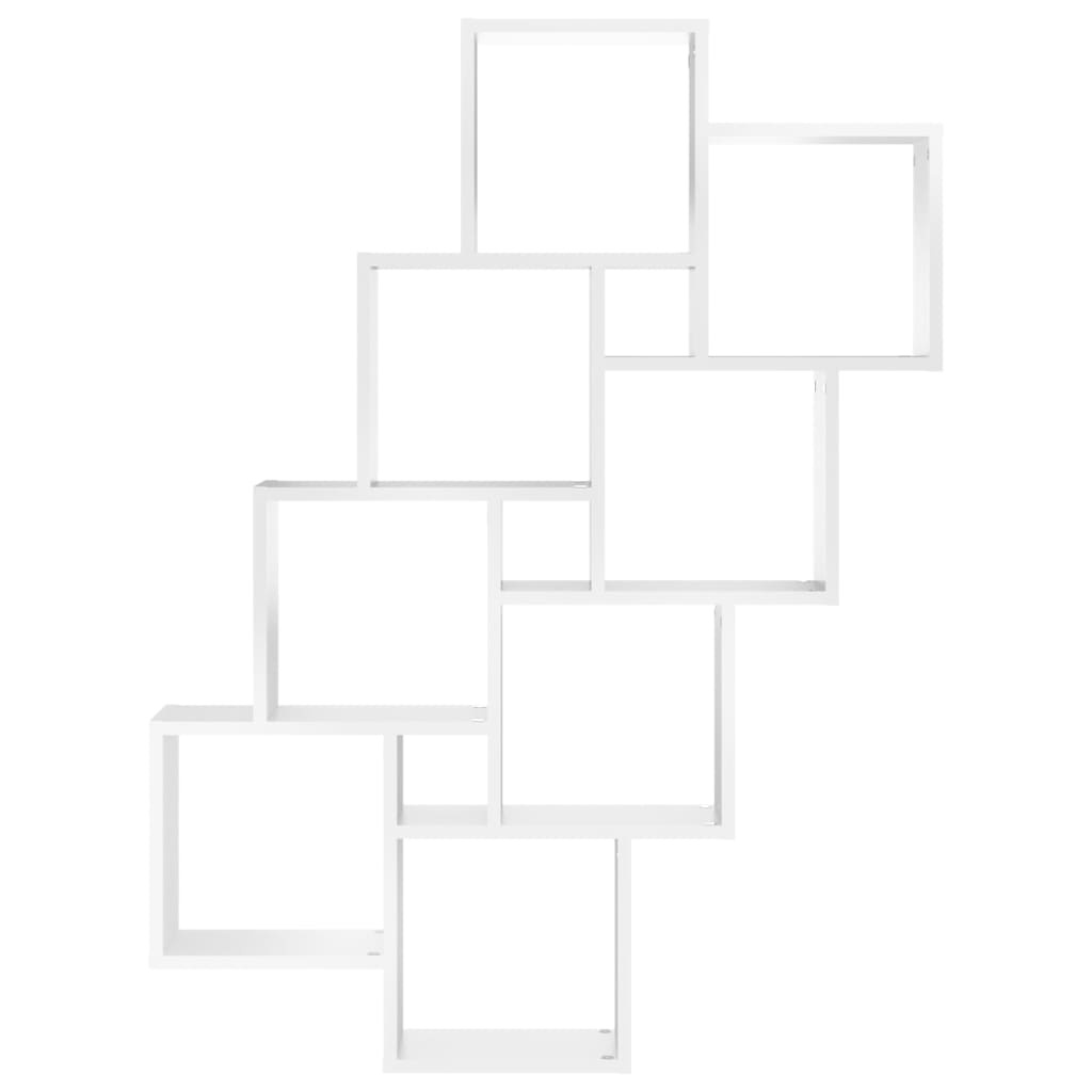 VidaXL Wandschap kubus 90x15x119 cm bewerkt hout wit